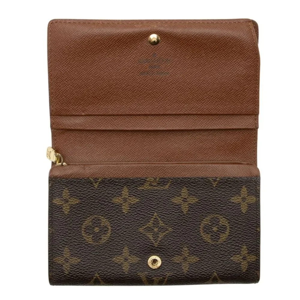 Louis Vuitton Vintage Monogram Canvas Porte Monnaie Tresor Wallet